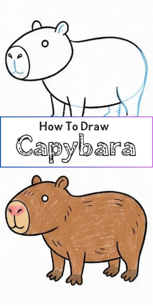 Capibara Drawing Made Easy: A Cute Step-by-Step Art Adventure