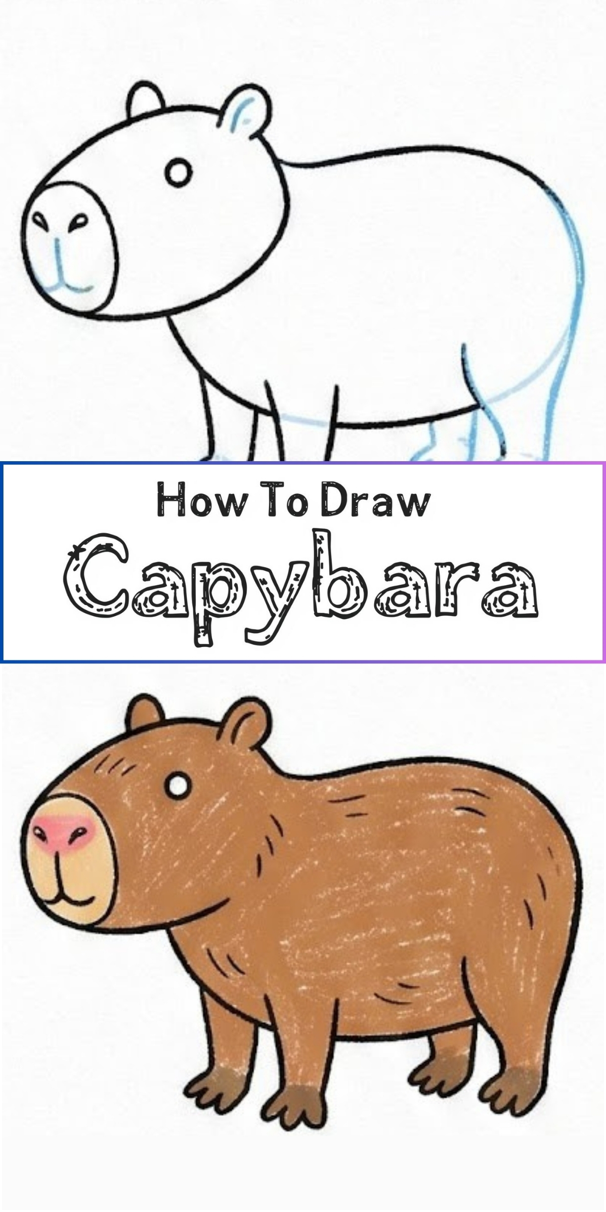 Capibara Drawing Made Easy: A Cute Step-by-Step Art Adventure