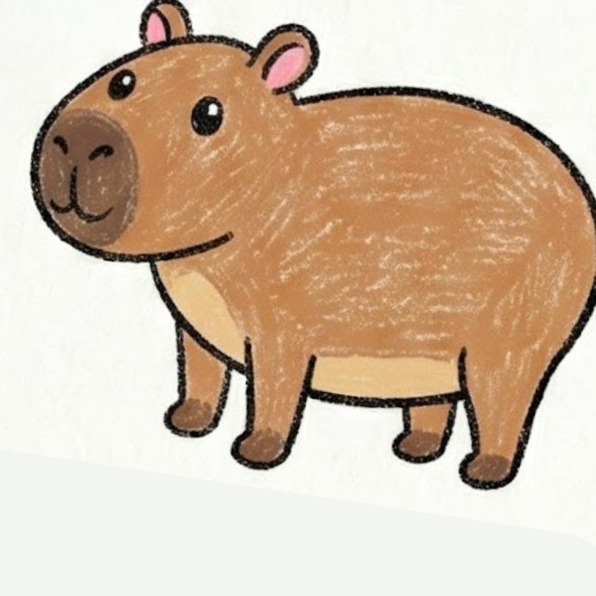 Cute Cartoon Capybara Drawing: Easy Step-by-Step Guide for Kids
