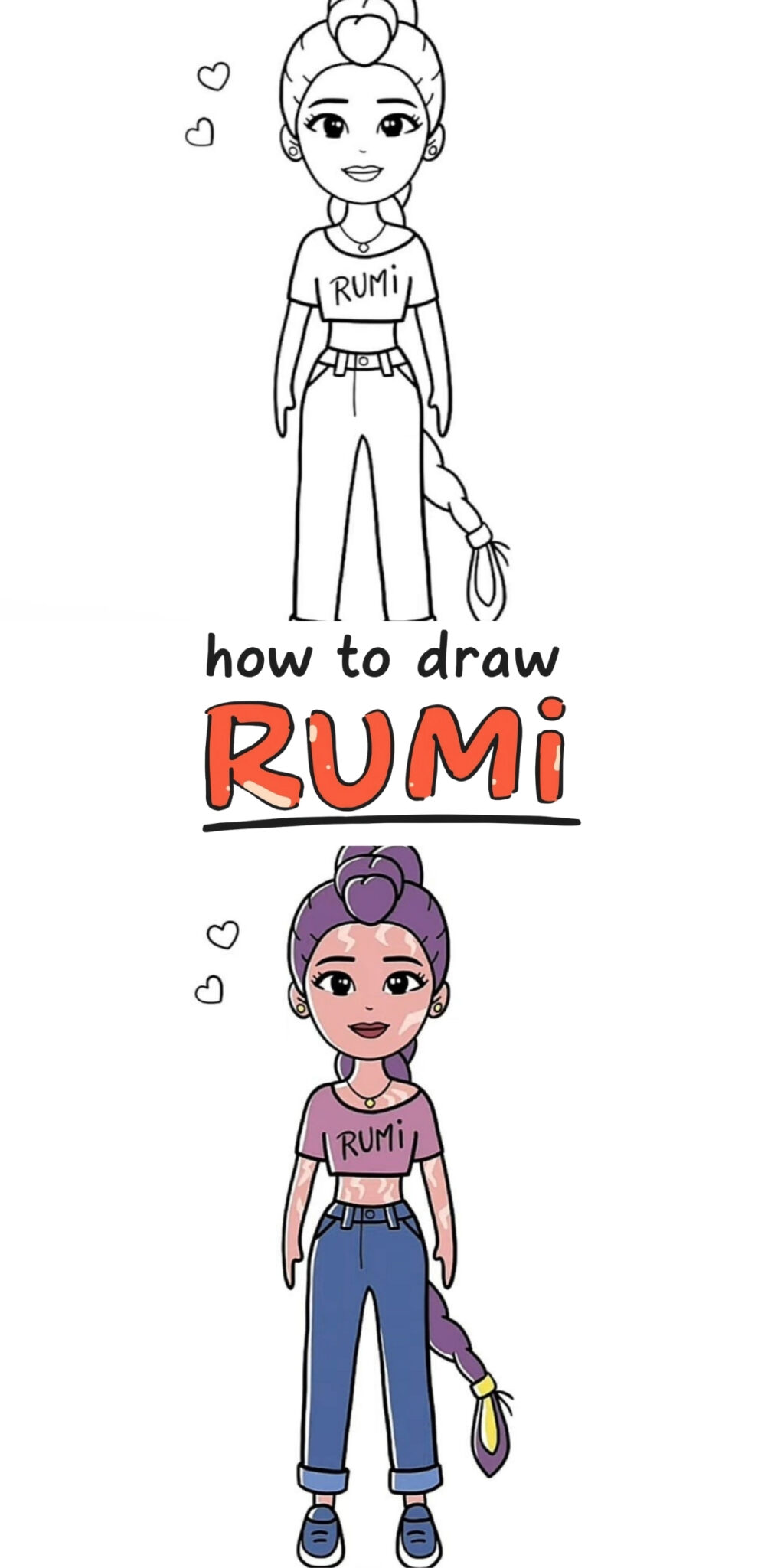 Step By Step Rumi Drawing.pdf How to Draw Rumi Kpop Demon Style Step by Step