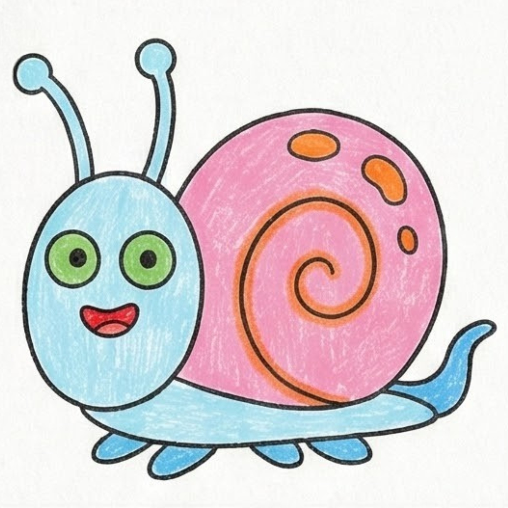 Gary Np Shell Gary the Snail Drawing: Easy Step by Step Guide for Kids