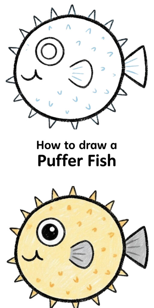 How to Draw a Puffer Fish: Cute, Spiky, and Totally Adorable