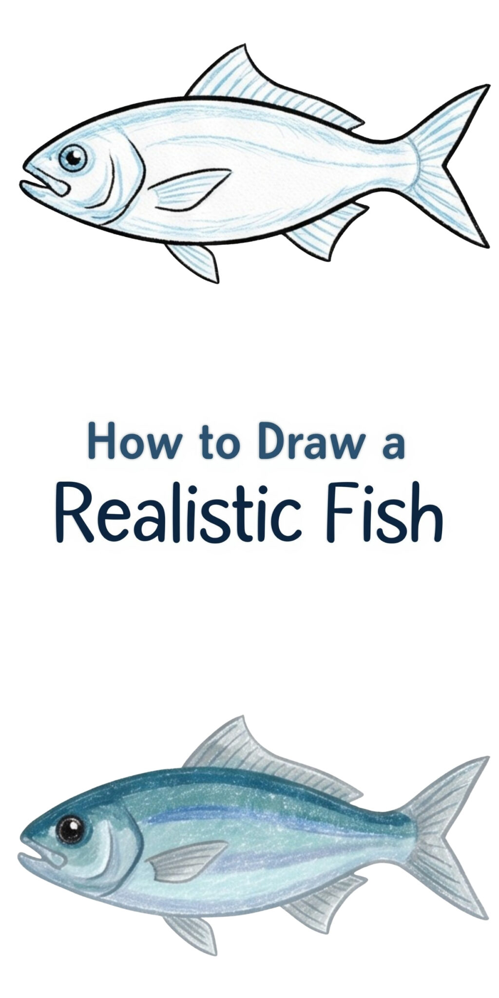 Draw Reference Fish How to draw a Realistic Fish step by step
