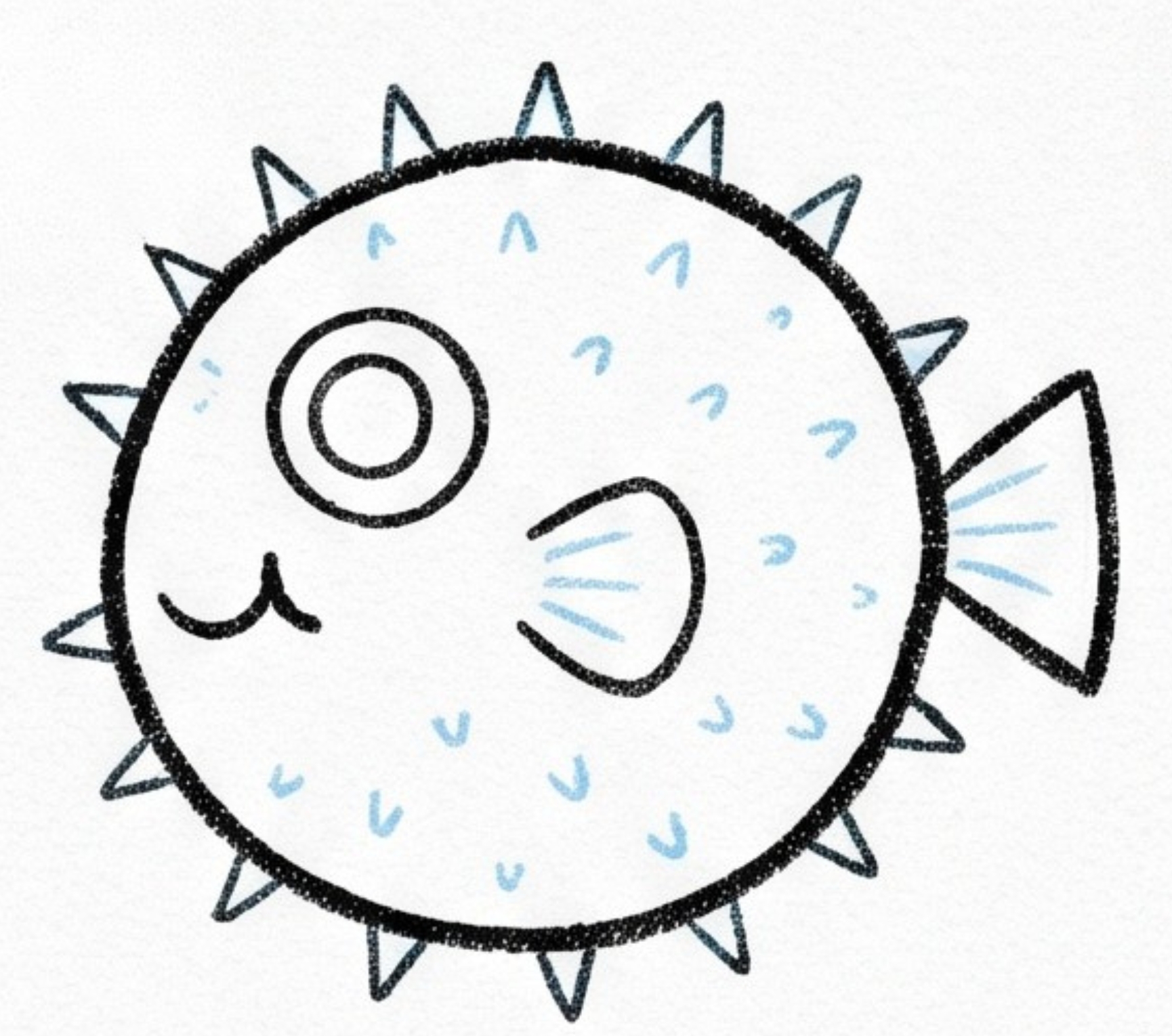 How to Draw a Puffer Fish: Cute, Spiky, and Totally Adorable