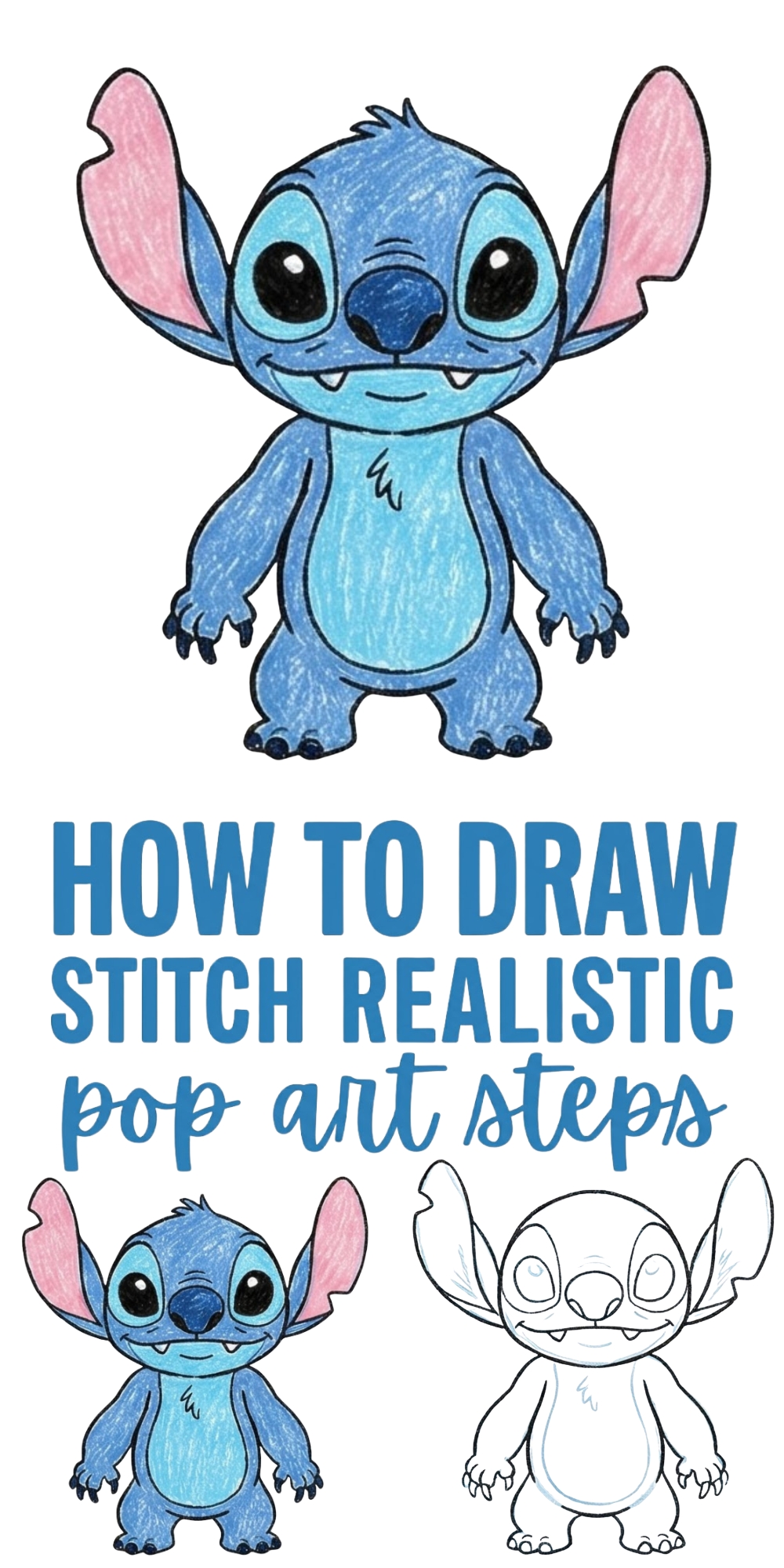 Stitch Drawing In How to Draw Stitch Realistic: Bold, Cute, and Totally Iconic