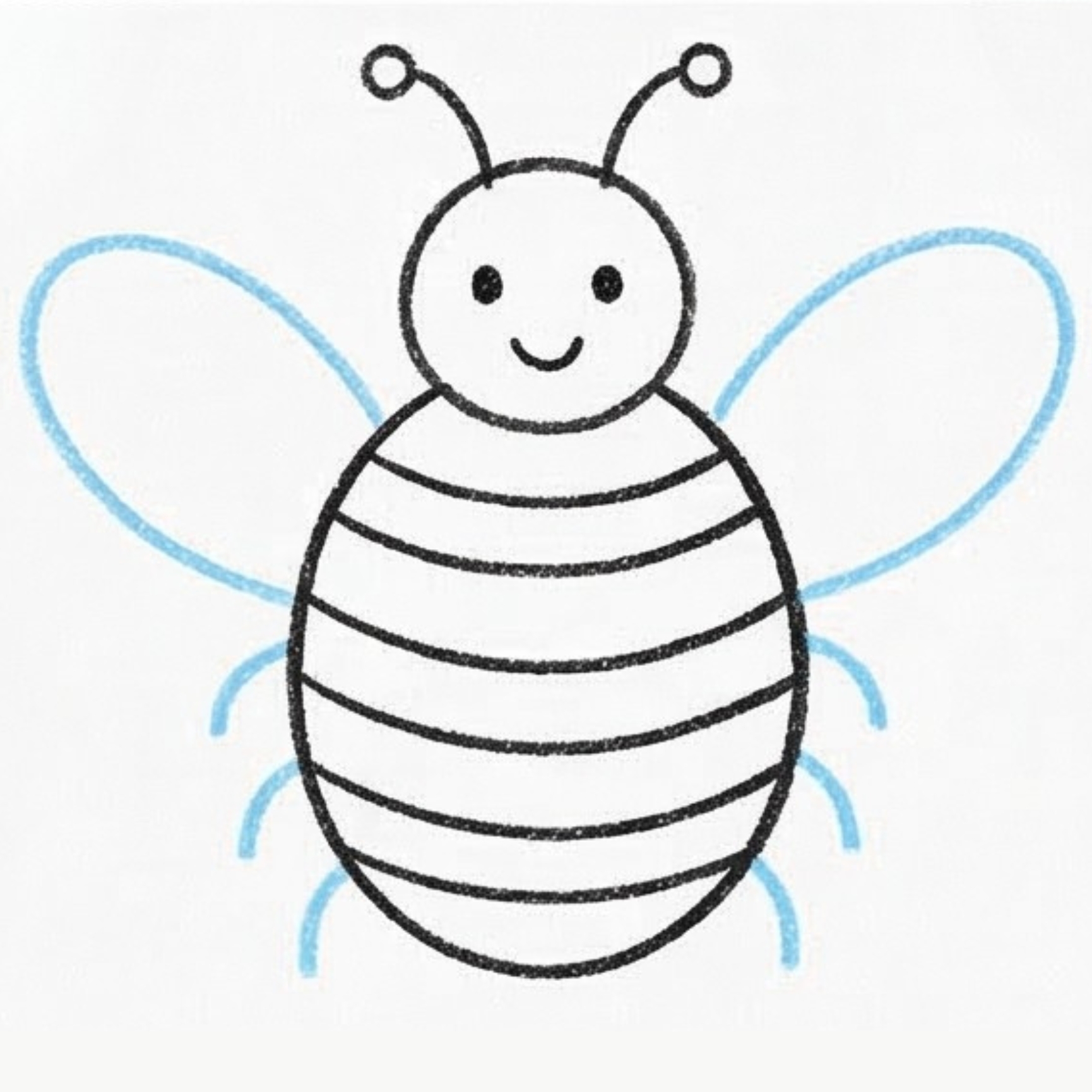 Simple Drawing For Bee Bold & Buzzing Fun: Easy Bee Drawing Anyone Can Create