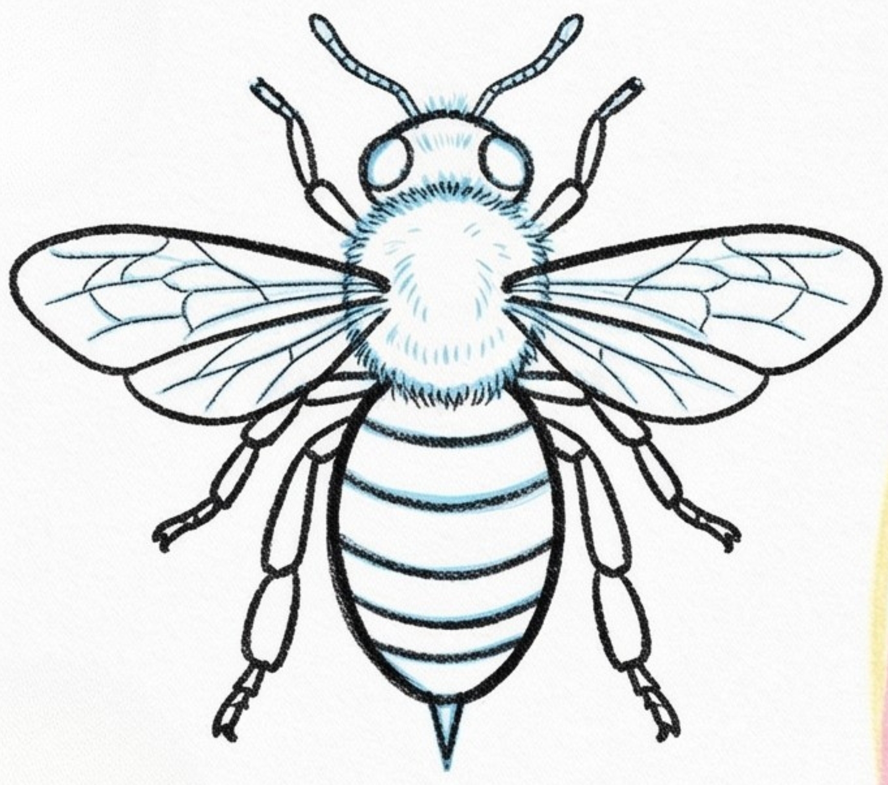 How to Draw a Realistic Bee: Step-by-Step Honey Bee Sketch