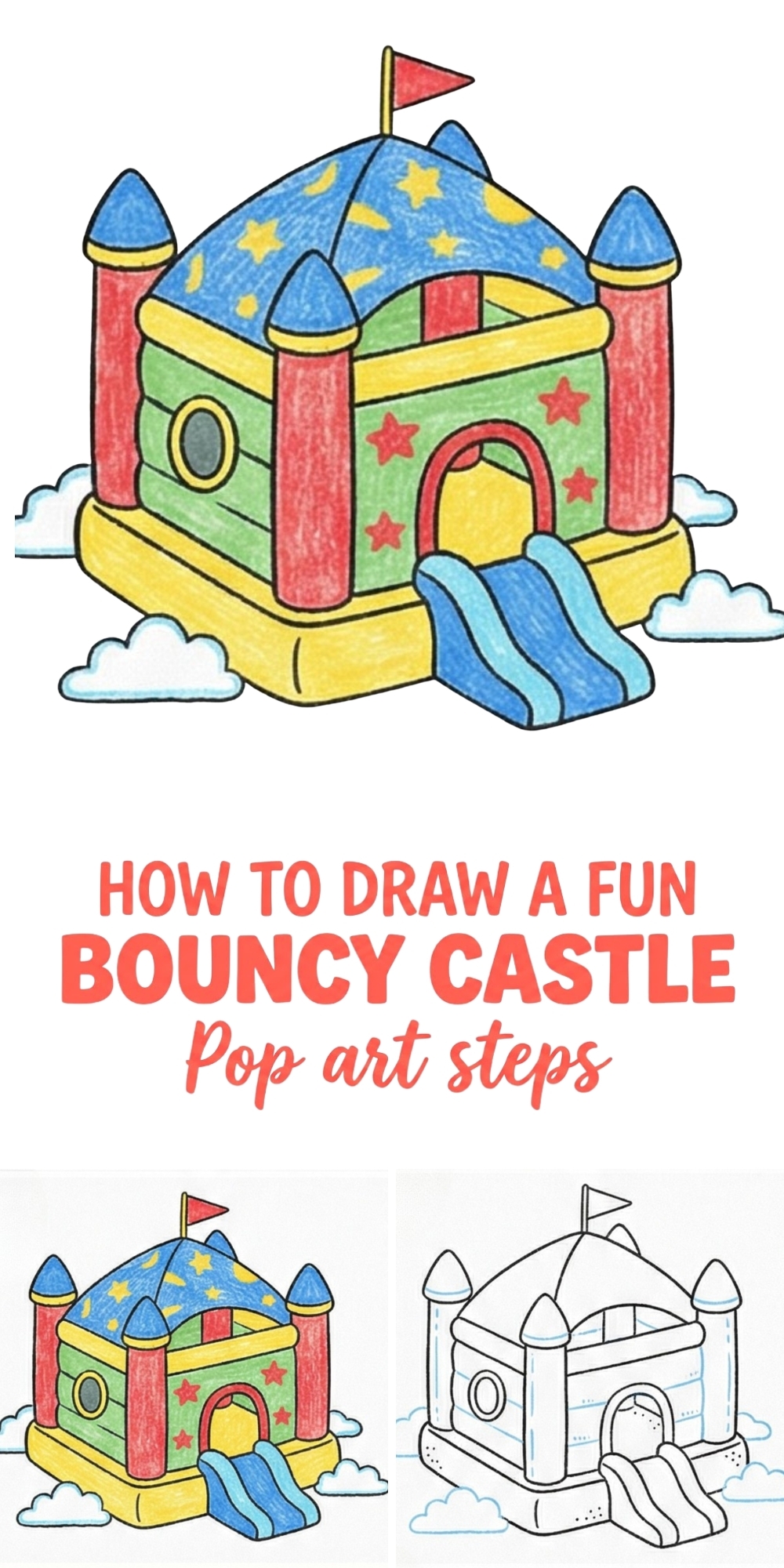 How to Draw a Bouncy Castle: Fun, Bold & Totally Playful Art Tutorial