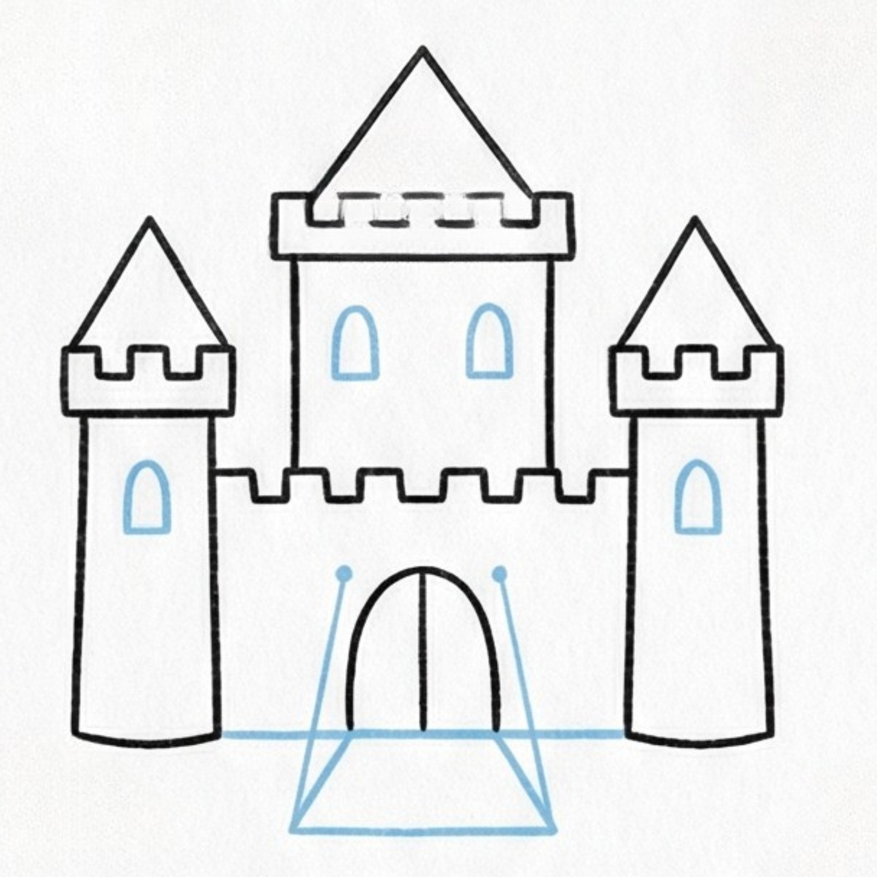 How to Draw a Castle: Easy Step-by-Step Pop Art Style Guide