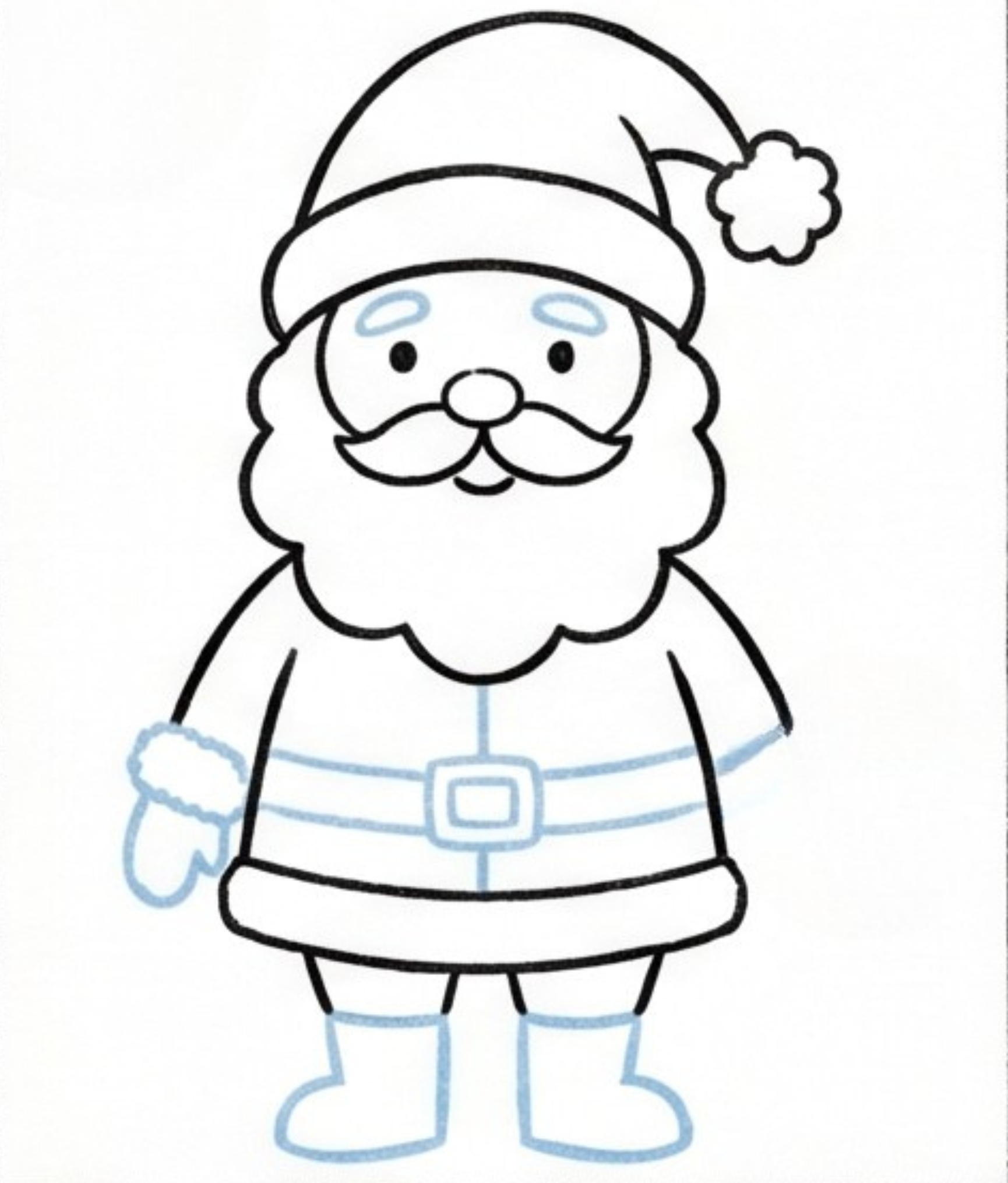 How to Draw Santa: Cute & Easy Santa Drawing for Kids