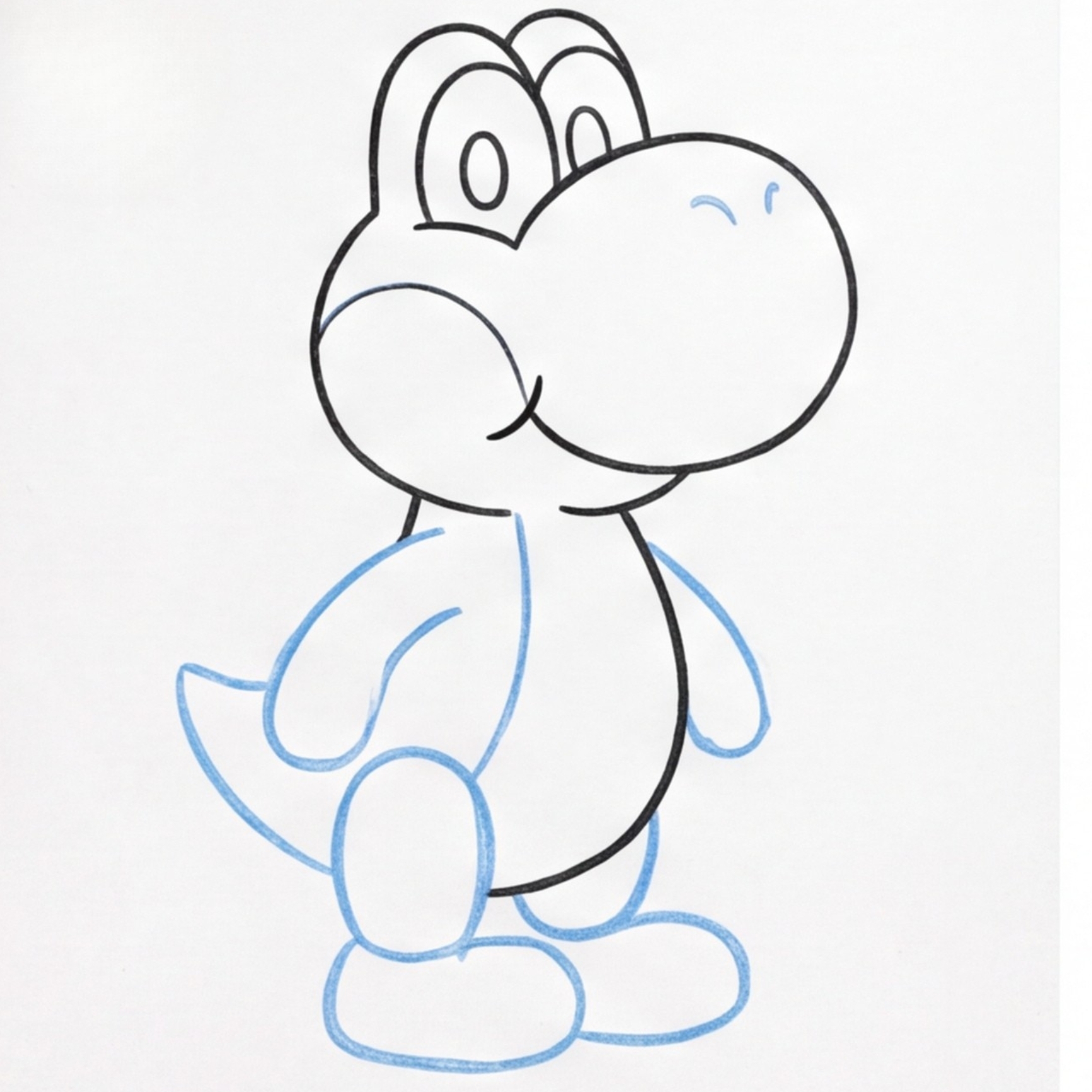 Yoshi Leg How to Draw Blue Yoshi Step-by-Step: Bold, Fun, and Totally Iconic