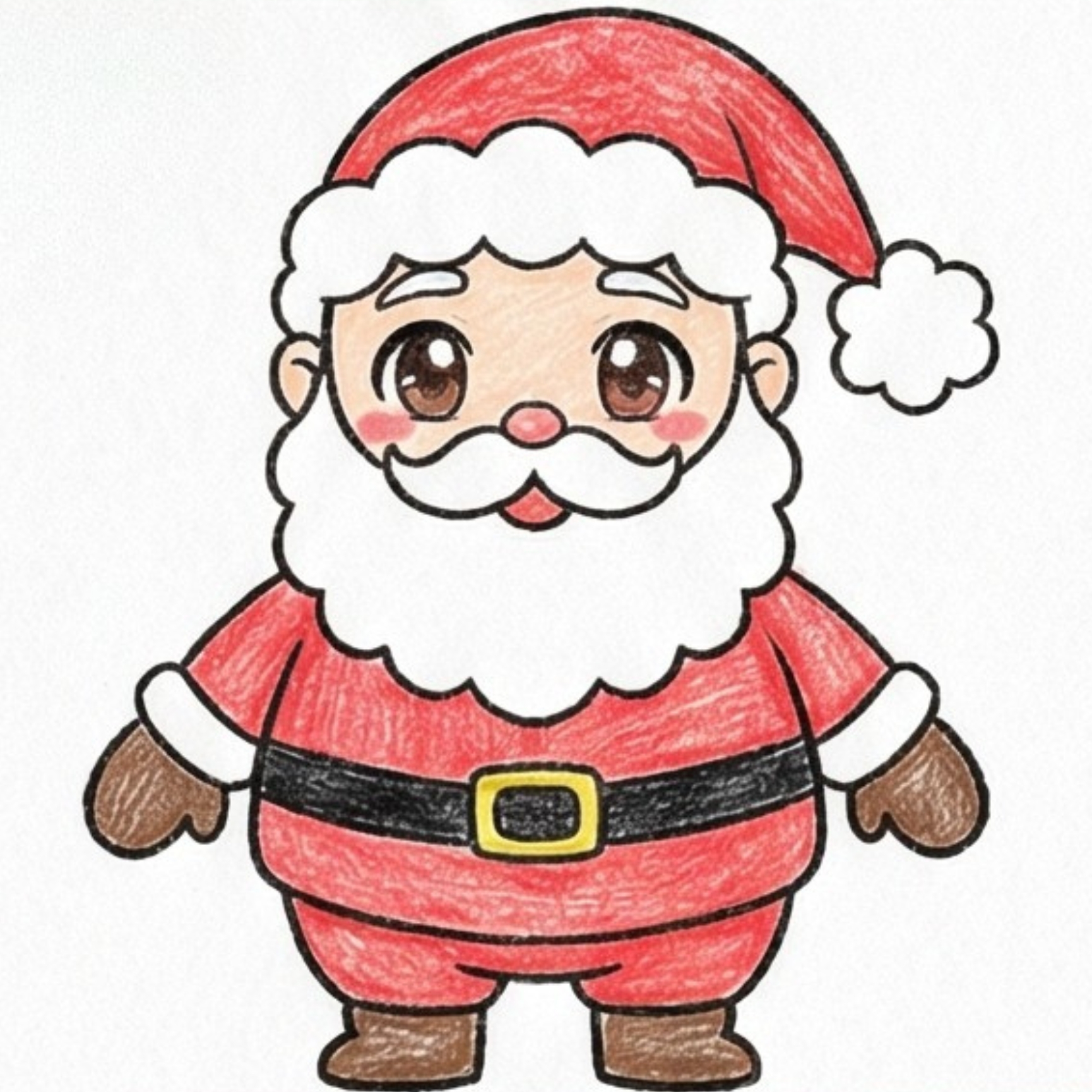 How to Draw an Anime Santa Claus: Cute Manga Christmas Tutorial