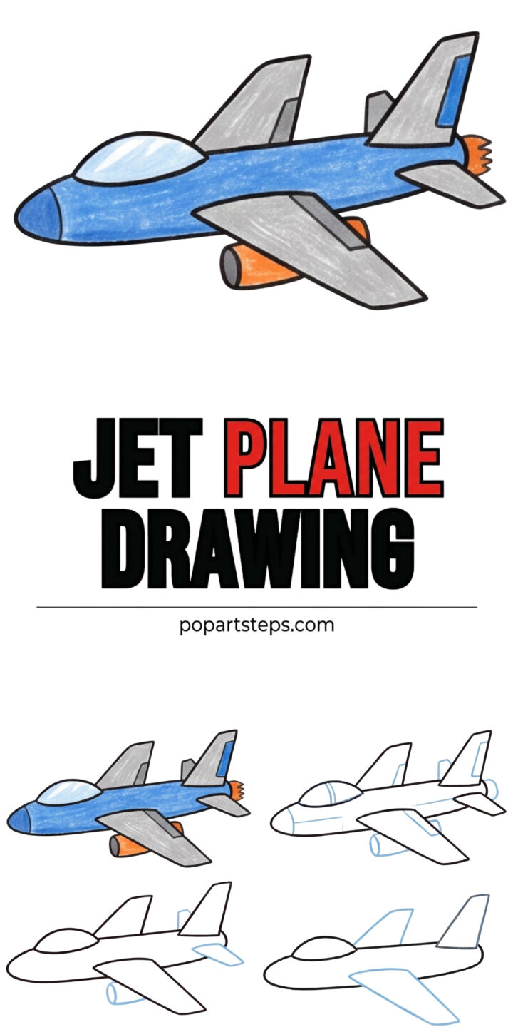 Plane Drawing.pdf Bold and Easy Jet Plane Drawing Tutorial for Future Pilots