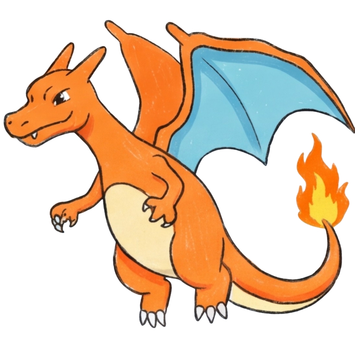 Charizard Flying Drawing: How to Draw Charizard With Wings Spread