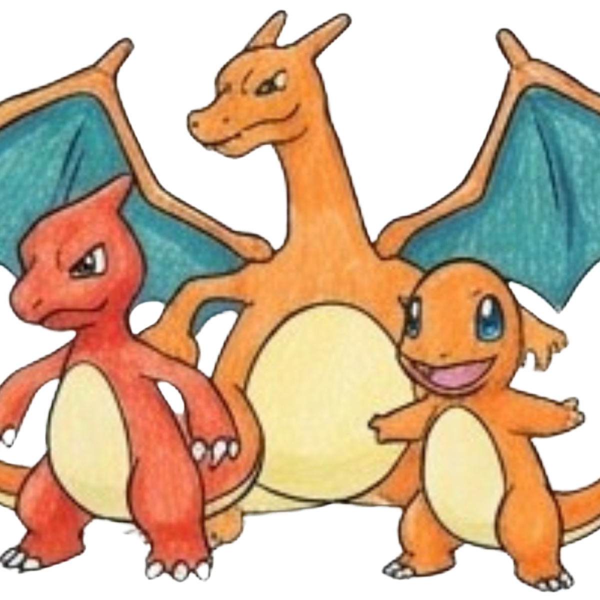 How to Draw Charmander Charmeleon and Charizard Step by Step