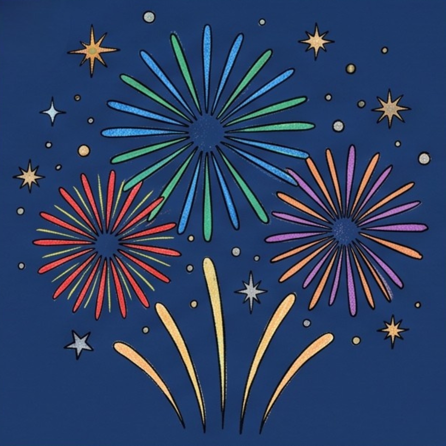 How to Draw Fireworks Step by Step: An Easy Fireworks Drawing Tutorial ...