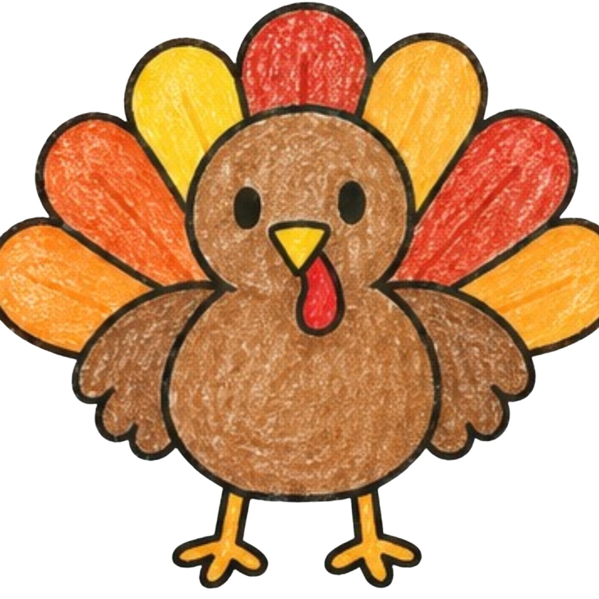 How to Draw a Cute Turkey: Easy Thanksgiving Drawing Tutorial